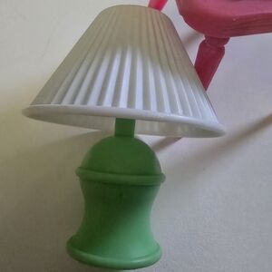 Barbie Doll Pretty Living Room Lamp Green/white Shade